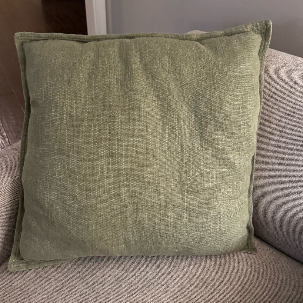 Crate&Barrel Green Accent Pillow